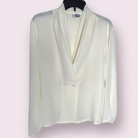 EK Designs sheer white top long sleeve - Picture 1 of 5